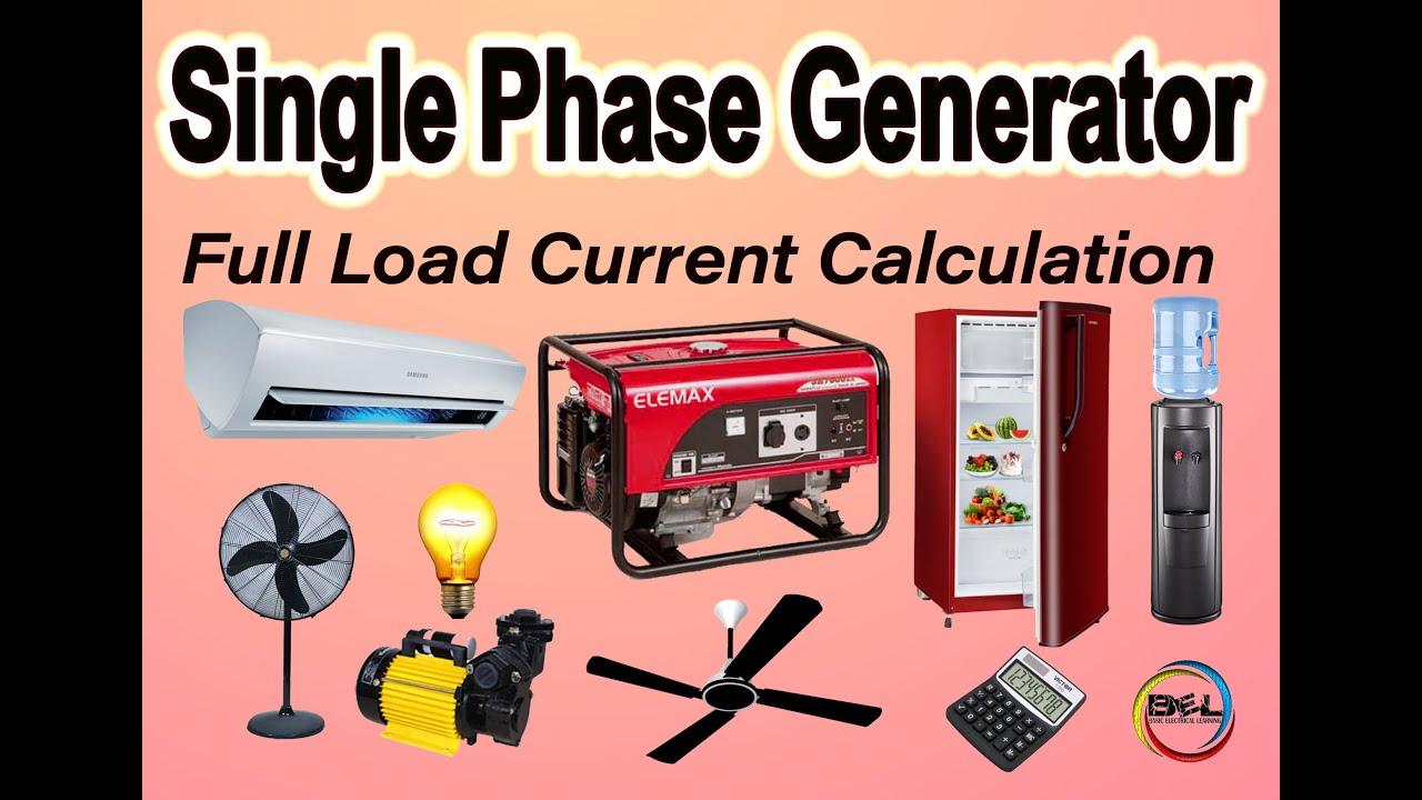 Single phase generator load calculation