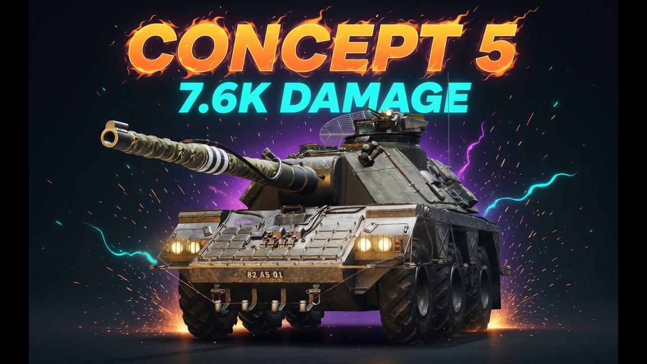 Concept 5 7.6K Damage on Paris | MASTER Badge | WoT Replay