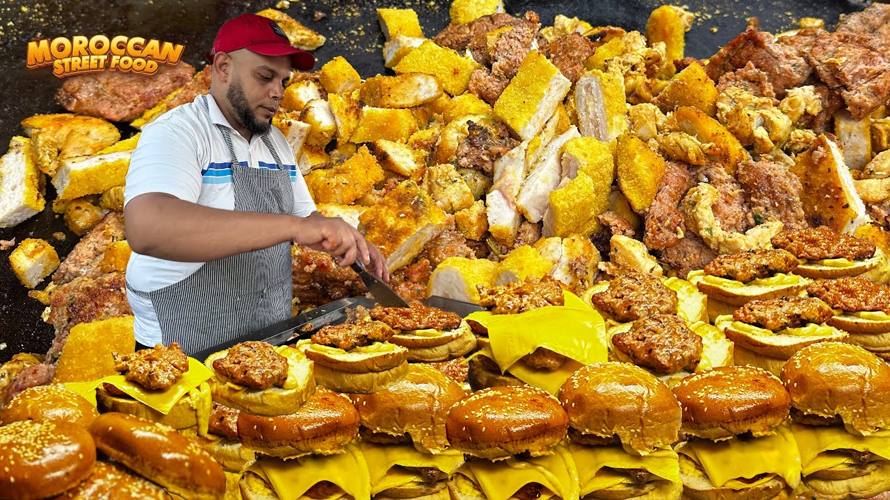 !واو!🔥 أجي تشوف 😲 كيفاش كيتقاد أكل الشوارع 🍔 لي كيحمق المغاربة ! 🇲🇦