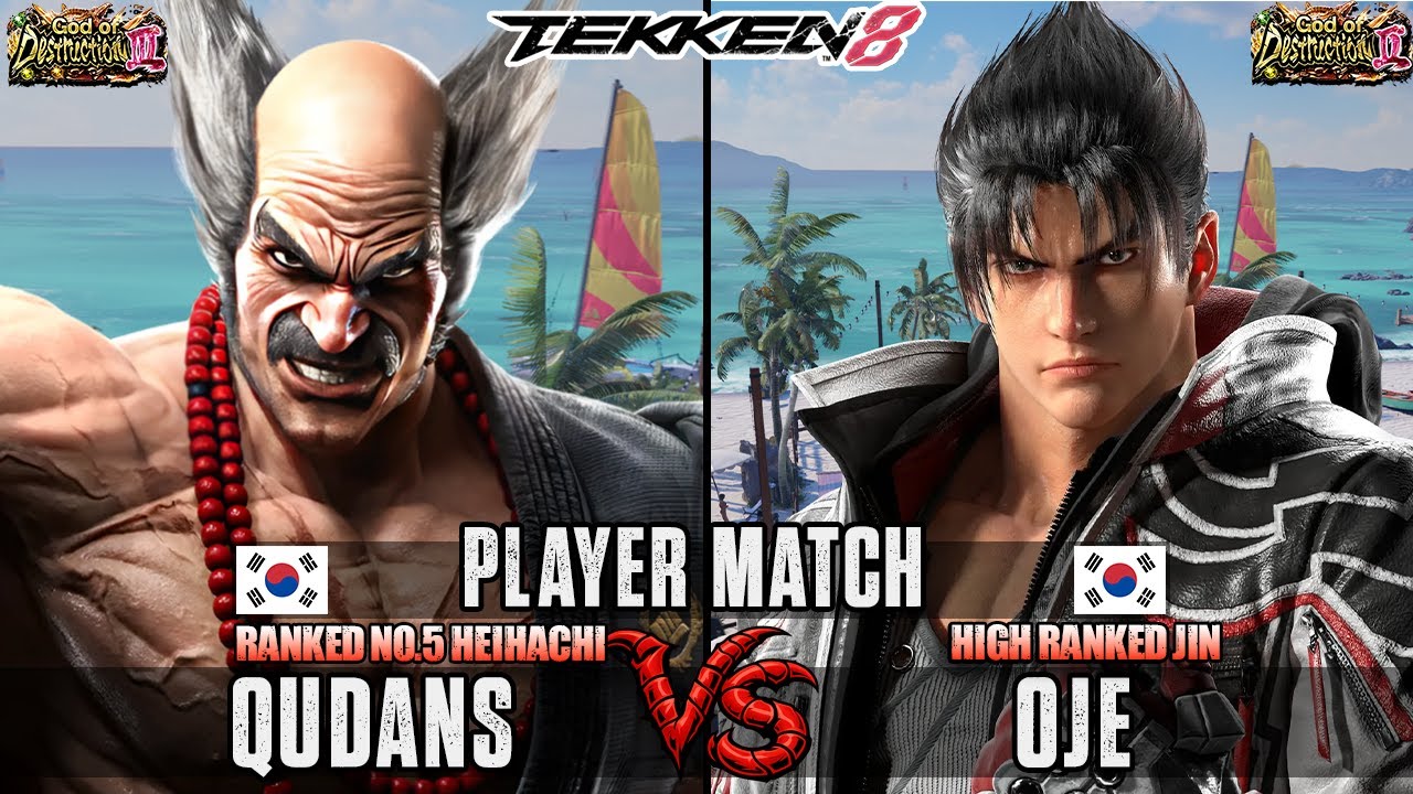 T8 ▰ Z10 | QUDANS 🇰🇷 (#5 Ranked Heihachi) Vs OJE 🇰🇷 (Jin Kazama) ▰ High Level Gameplay!