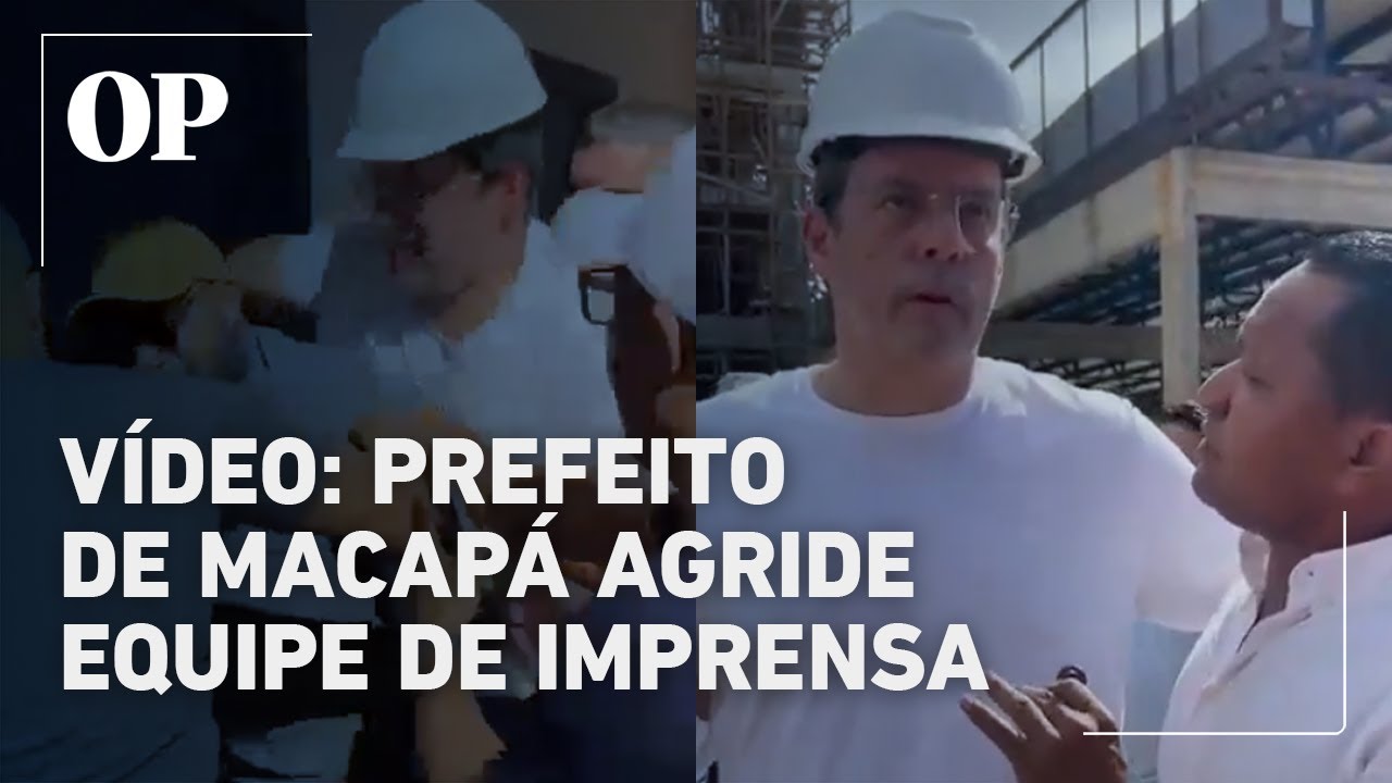 Vídeo mostra o momento em que prefeito de Macapá agride equipe de imprensa; veja