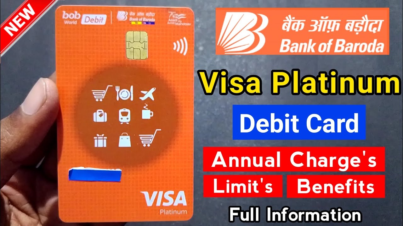 Bank of Baroda Platinum Debit Card charges | Visa Platinum ATM card BOB - Annual fees, Charge etc |