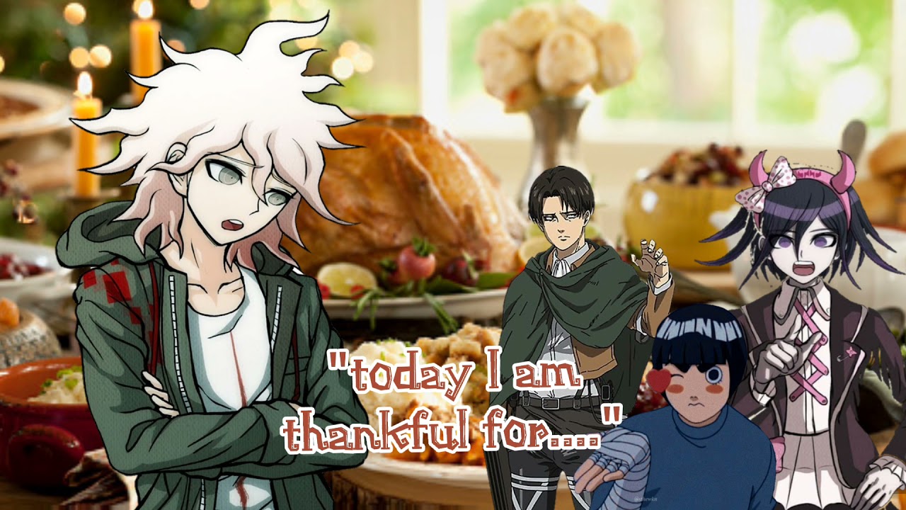 ASMR Nagito Komaeda x listener + all of these people (A very joyful Thanksgiving) ☺️🦃🧡🍻