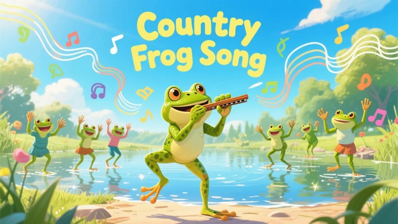 Country Frog Song — Fun Kids Dance Music with Banjo & Guitar | Happy Country Shuffle for Children