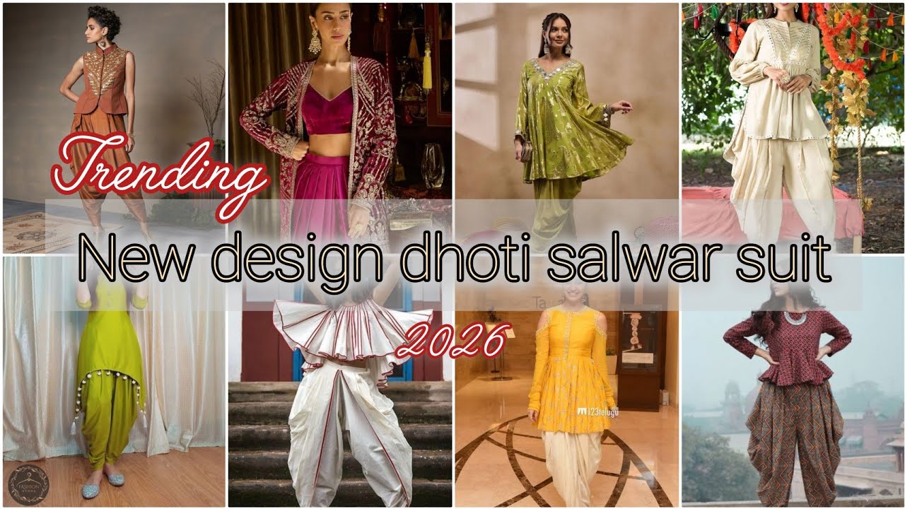 Dhoti salwar suit design / dhoti salwar and frock designs ✨😍 #dhotisalwar #designs 