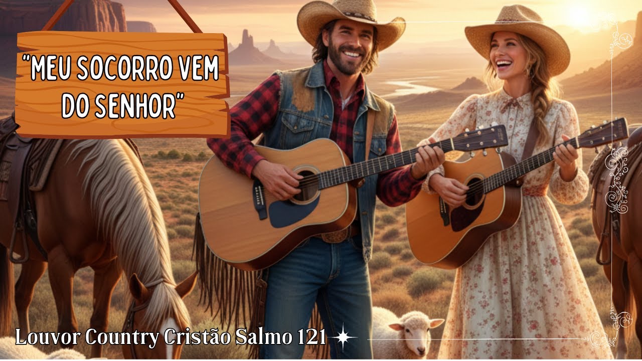 O meu socorro vem do Senhor, que fez o céu e a terra.🤠✨ | Louvor Country inspirado no Salmo 121