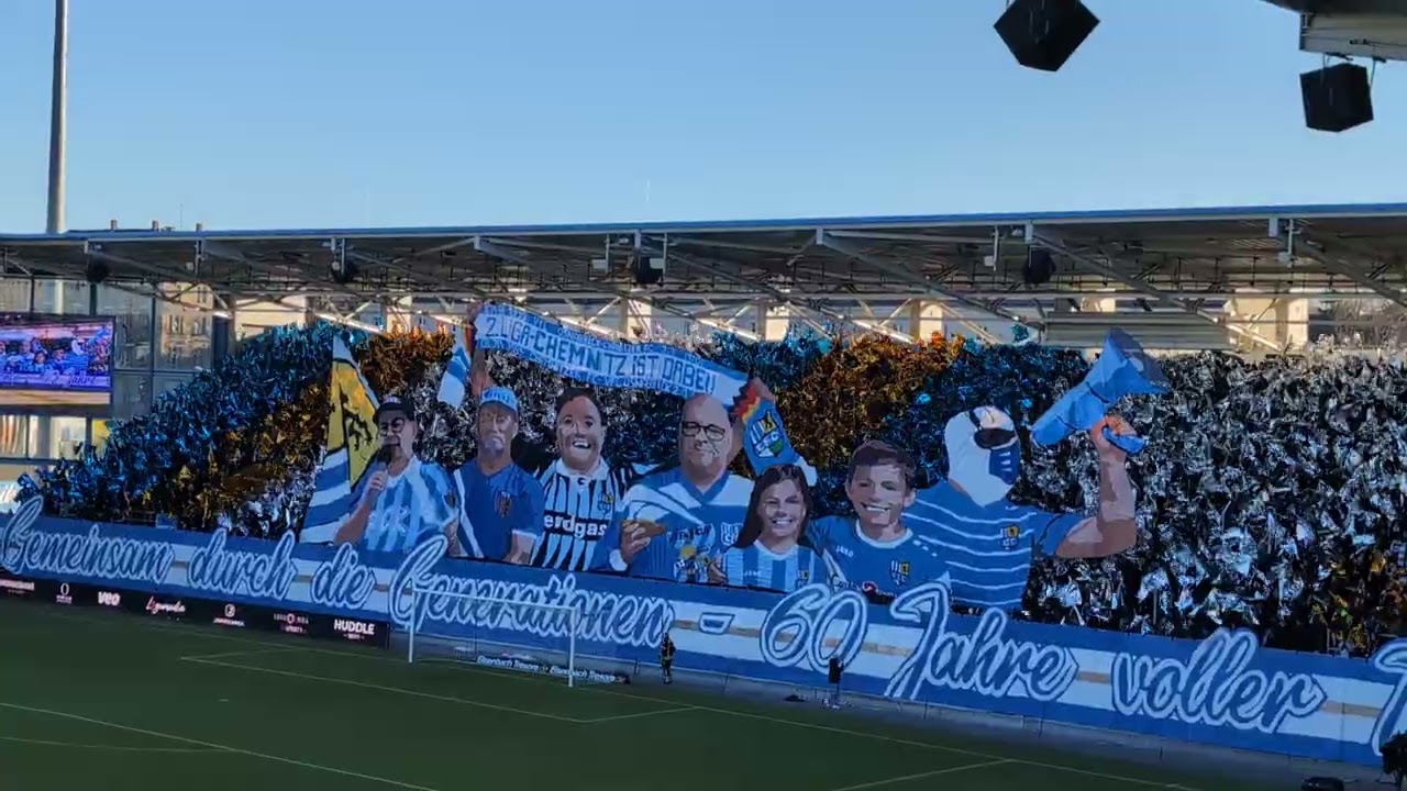 Jubiläumsspiel Chemnitzer FC vs. 1. FC Lok Leipzig 3:0 (0:0) 15.02.2026 | Choreographie