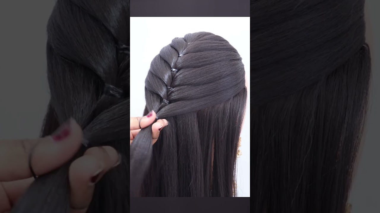 Trending ponytail hairstyle for receptions #braidal #hairstyle #fashion #ytshorts #beautifull