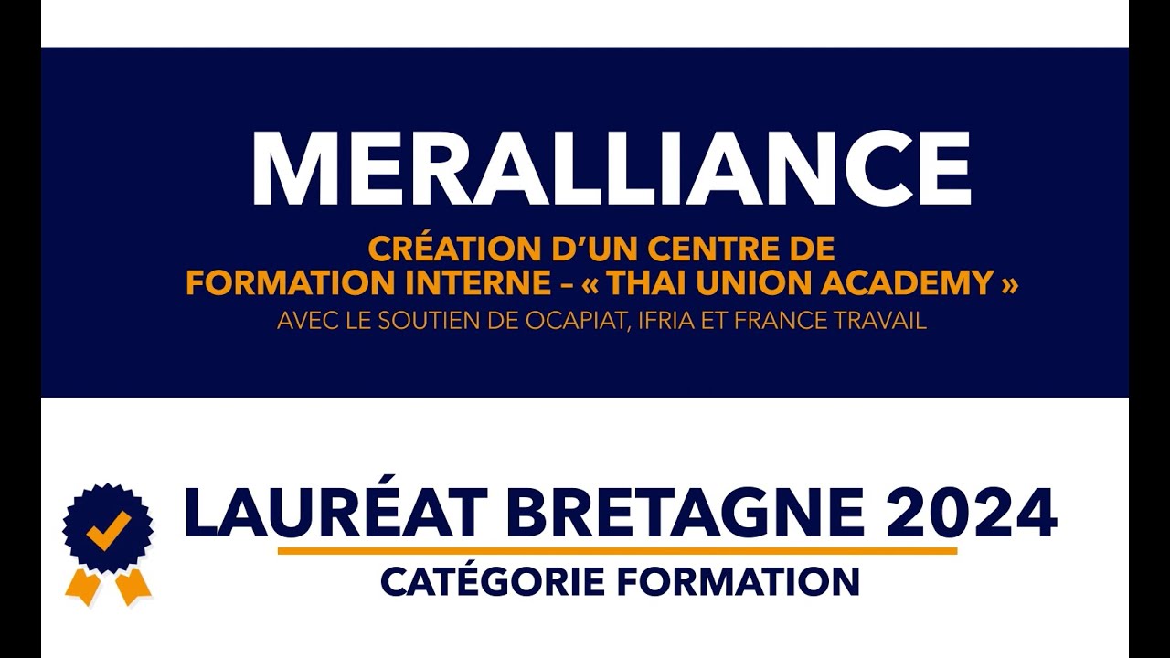 Lauréat Alim'Acteurs 2024 - Catégorie Formation - Meralliance Thai Union