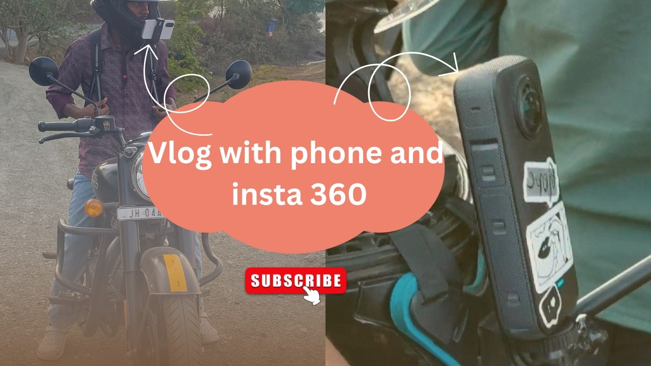 Moto vlog with phone and insta360