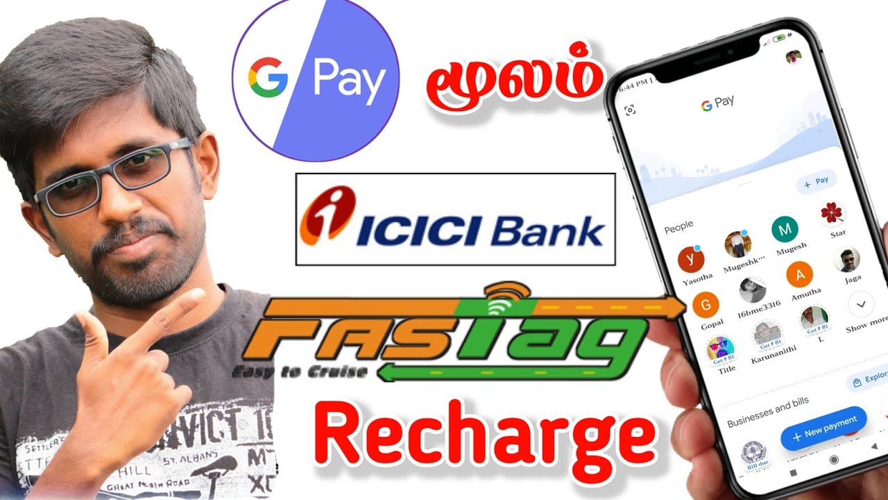 how to recharge icici fastag account in google pay tamil ||  ICICI FASTag