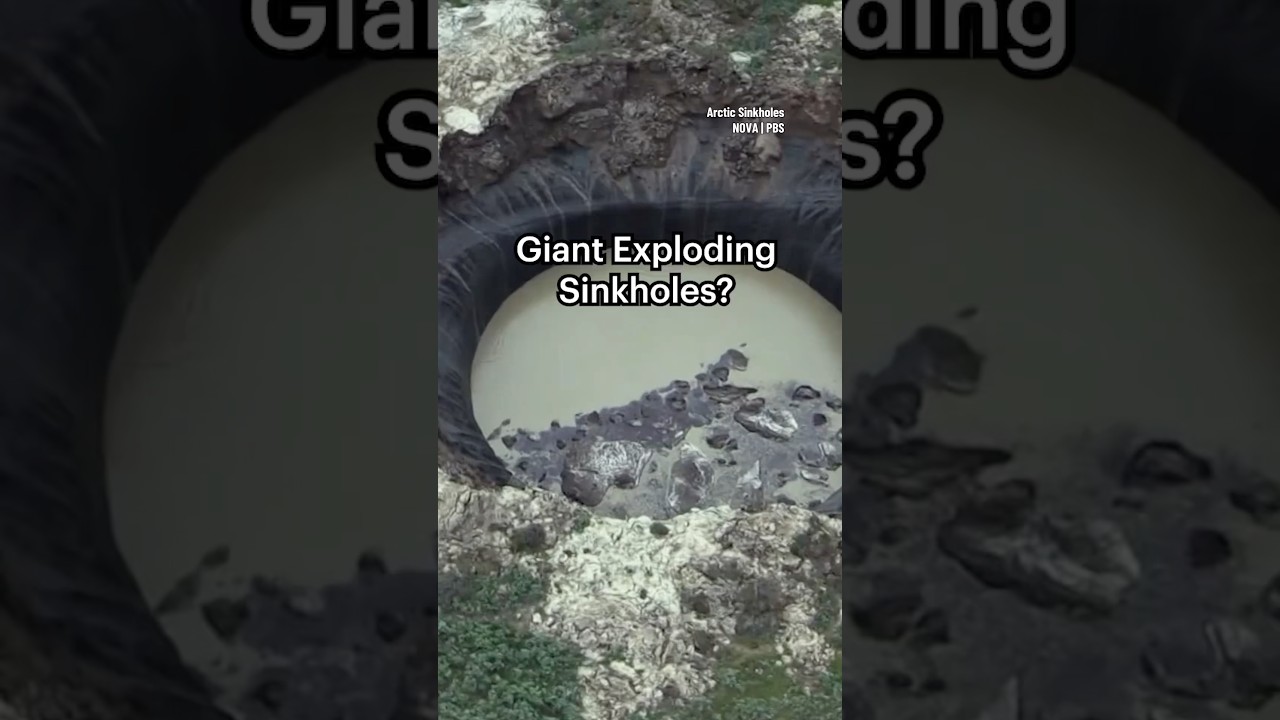 Giant exploding sinkholes?￼ #sinkhole #crater #geology