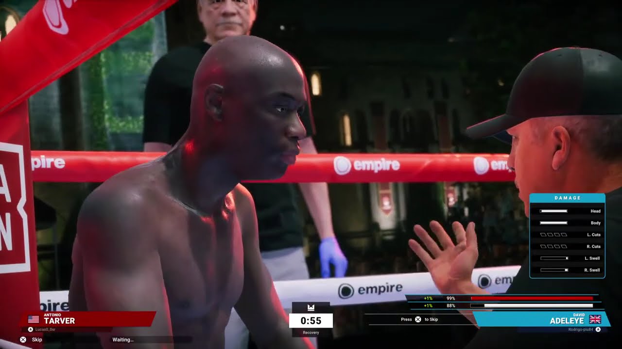 Bora de boxe Undisputed PS5 game player jogando com o Lucas