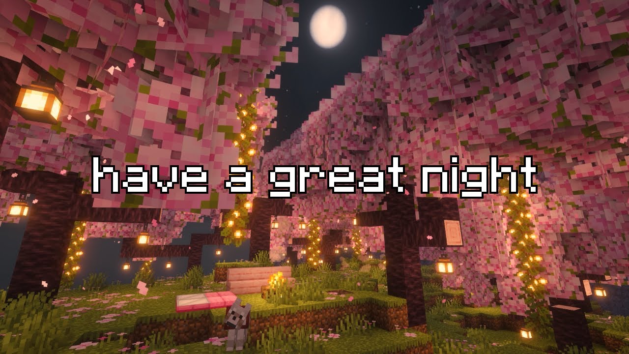 Minecraft Cherry Blossom Beautiful and Cozy Forest 🌸 | Relaxing Cinematic Music Video