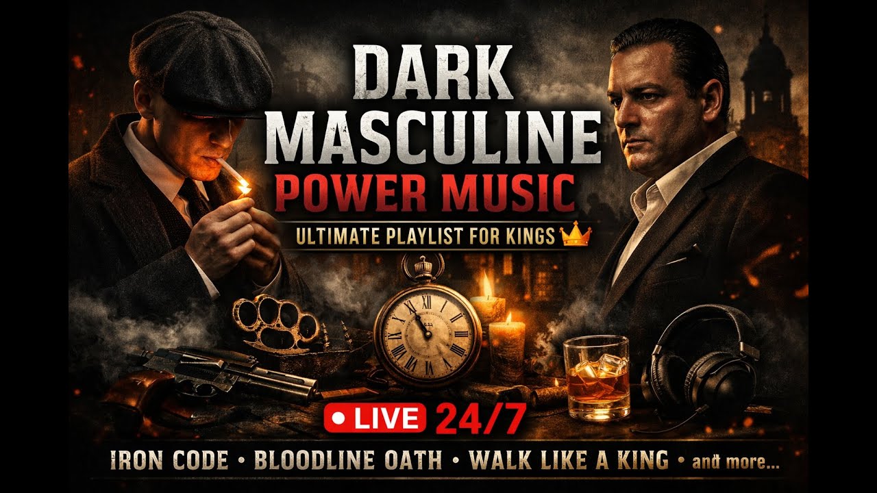 LIVE 24/7 | Dark Masculine Power Music 🔔🔥 Mafia Vibes • Deep Voice • Gym & Focus