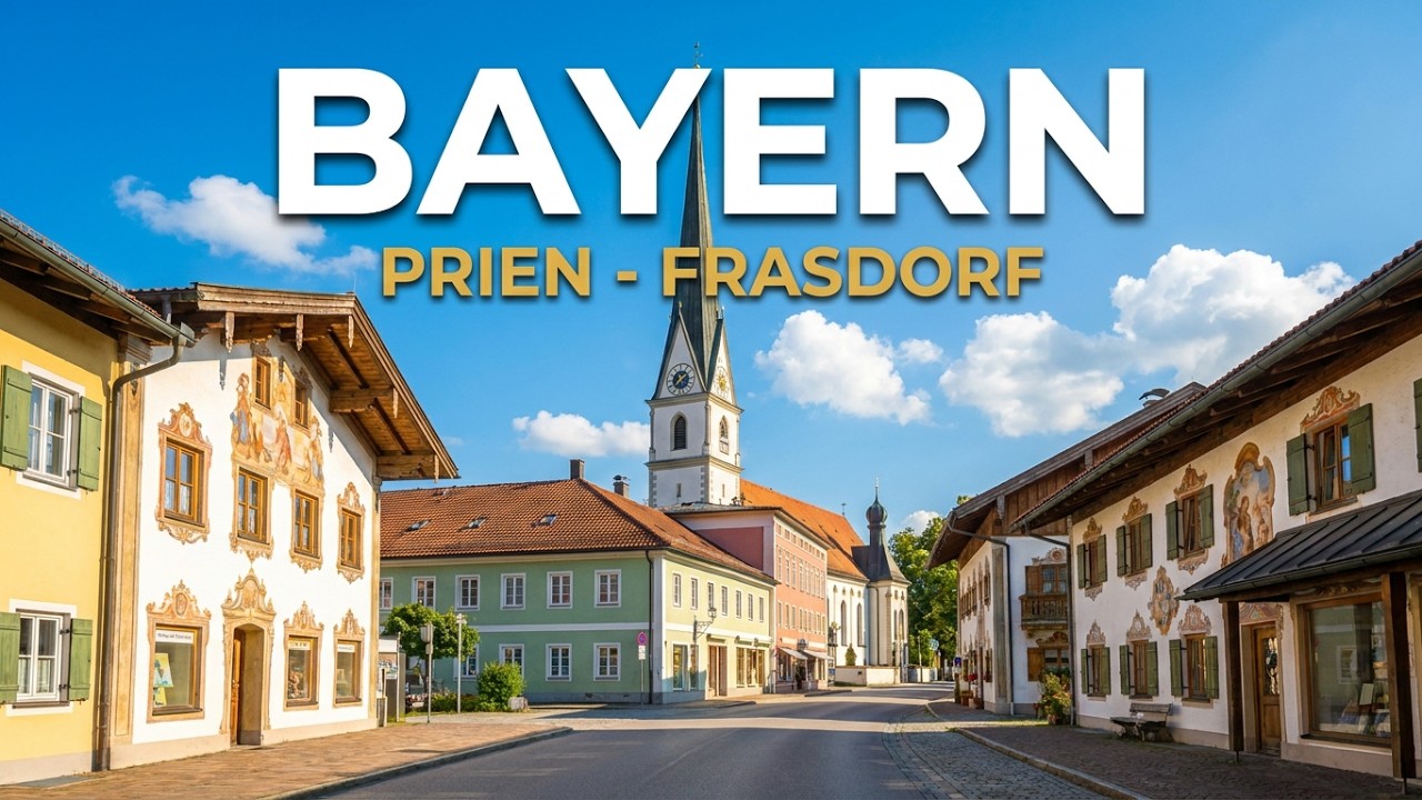 Prien am Chiemsee - Frasdorf | Autofahrt | Bayern, Deutschland