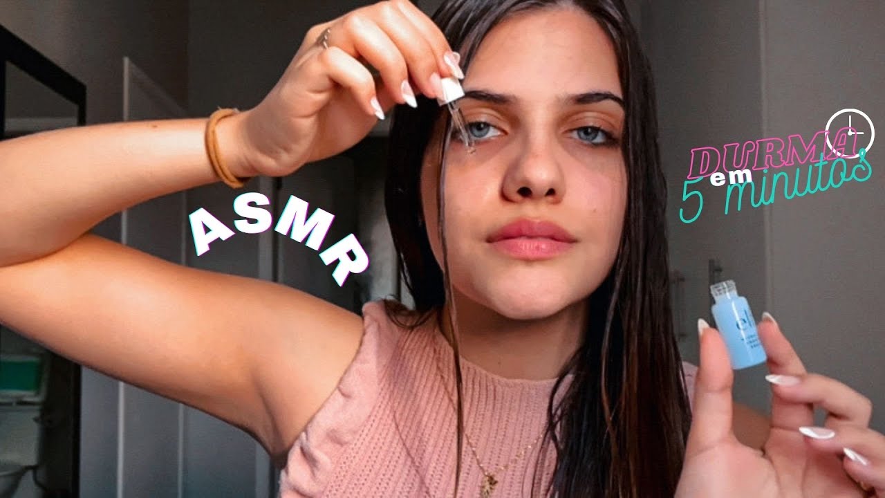 Esse vídeo fará você dormir em 5 minutos! | Sons de boca em camadas, skin care e banho relaxante