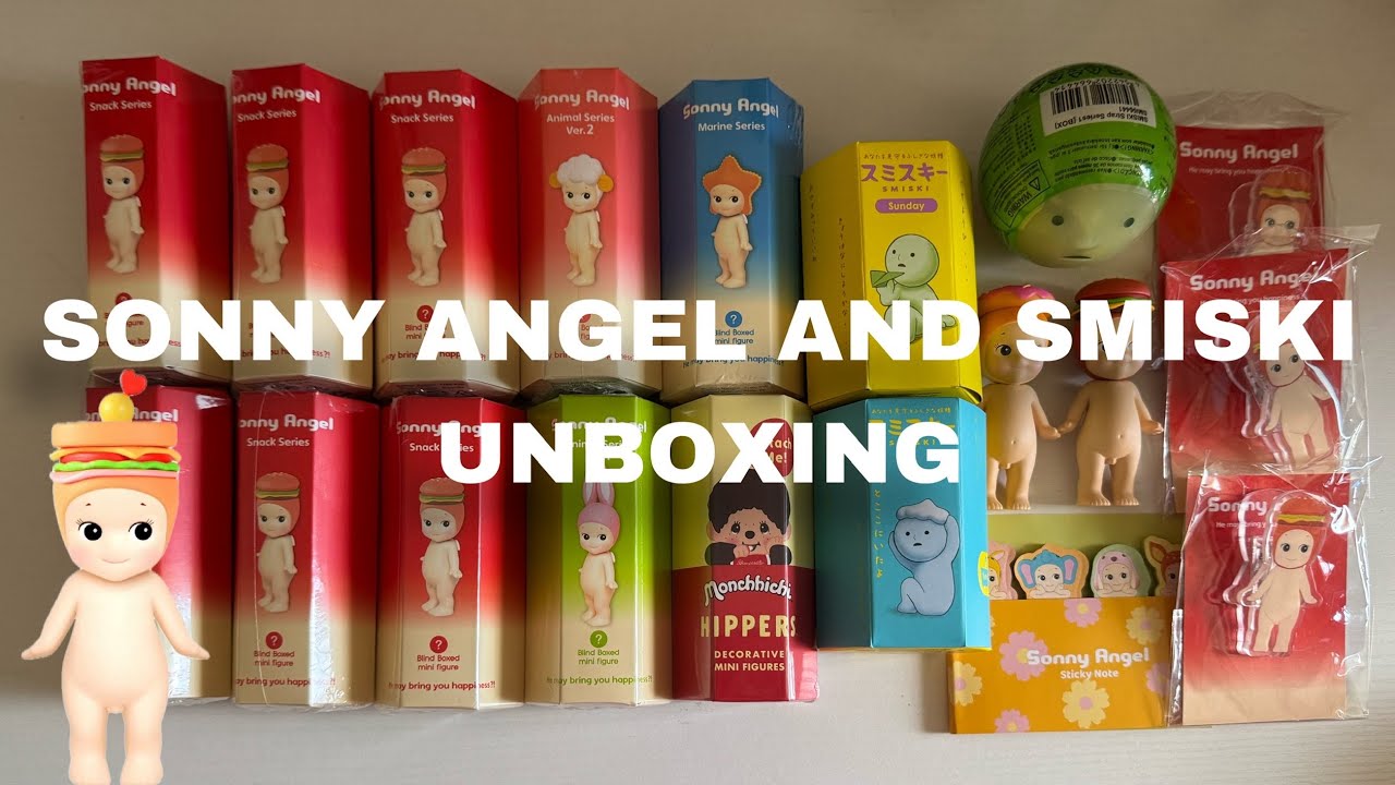 🍟🍔NEW SONNY ANGEL SNACKS SERIES ☕️🌭 Smiski and sonny angel UNBOXING ASMRR❣️