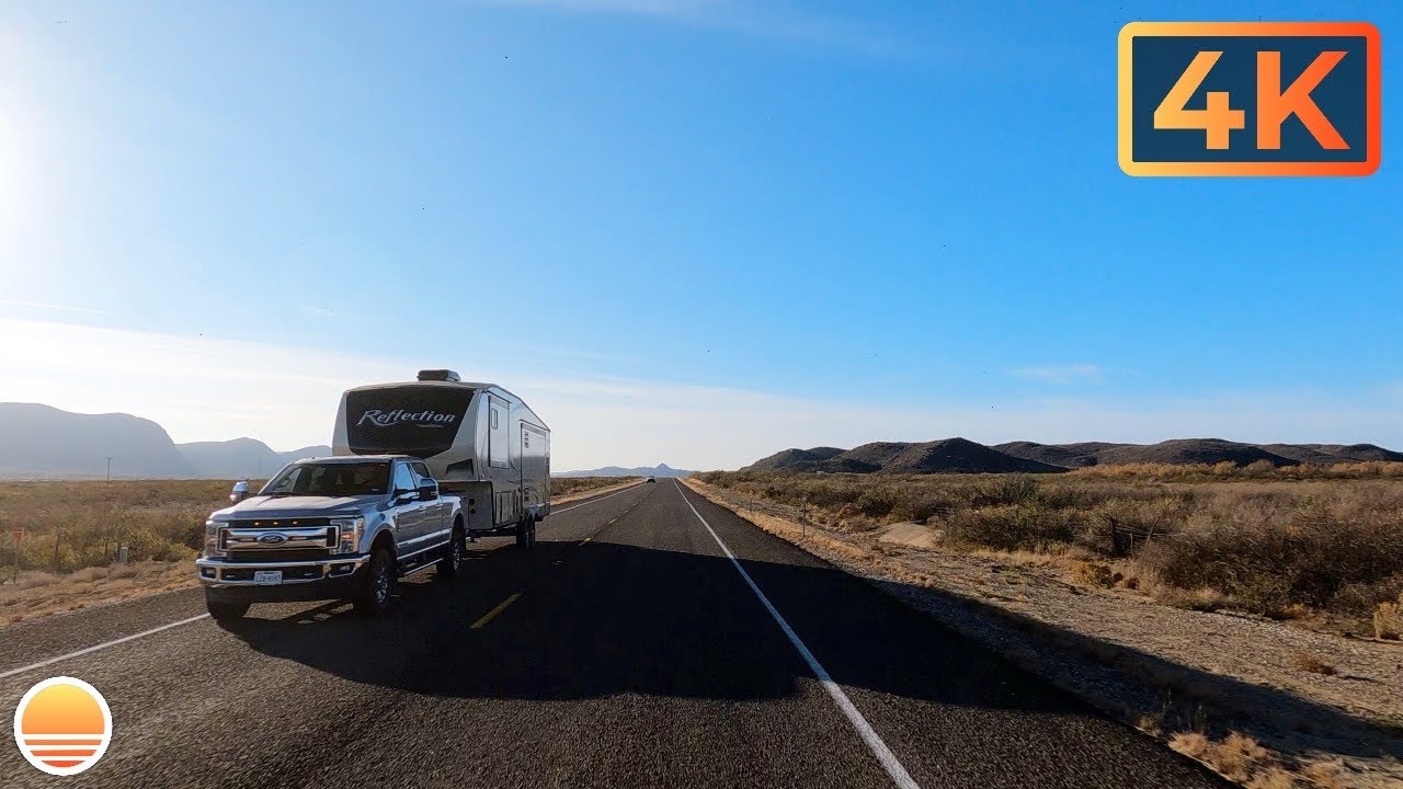 Alpine, Texas to Big Bend National Park Maverick Entrance. An UltraHD 4K Real Time Driving Tour.