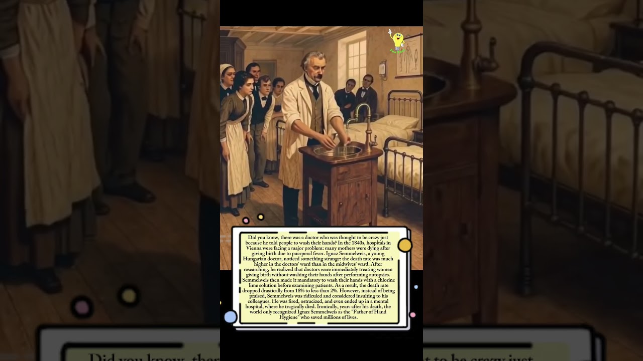 Ignaz Semmelweis, father of hand hygiene  #historyfacts #education