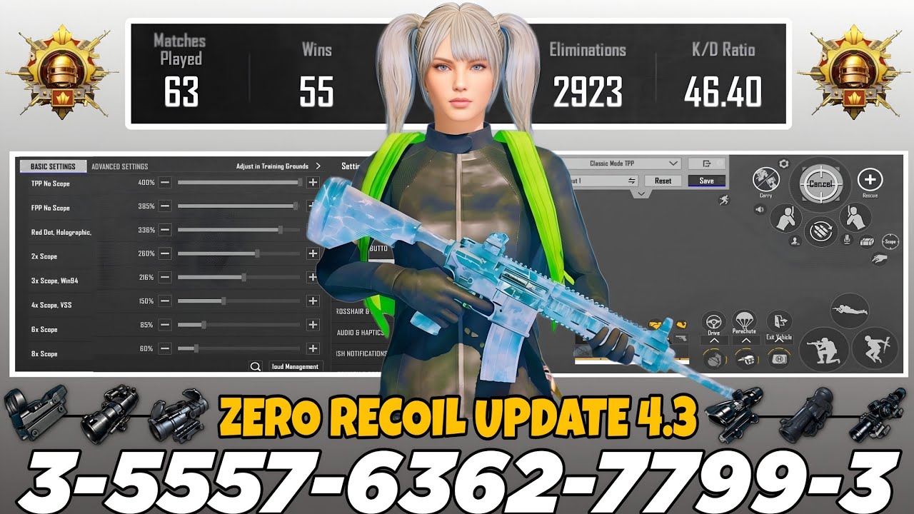 NEW UPDATE 4.3 CODE 🔥 PUBG MOBILE/BGMI SENSITIVITY SETTINGS 2026 | BEST SCOPE SENSITIVITY SETTINGS✅