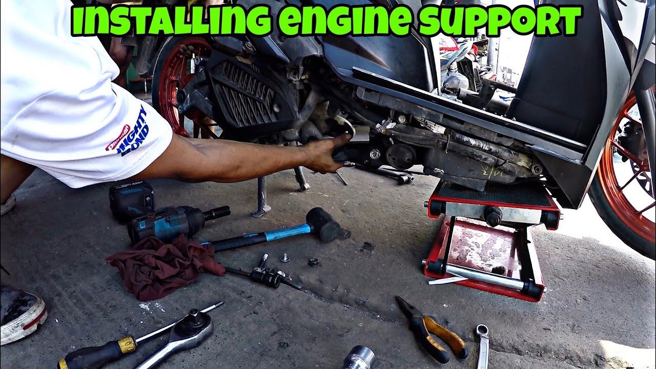 Installing Engine Support on Honda Click I Taytay Rizal I Burgman Street Ex I Motovlog