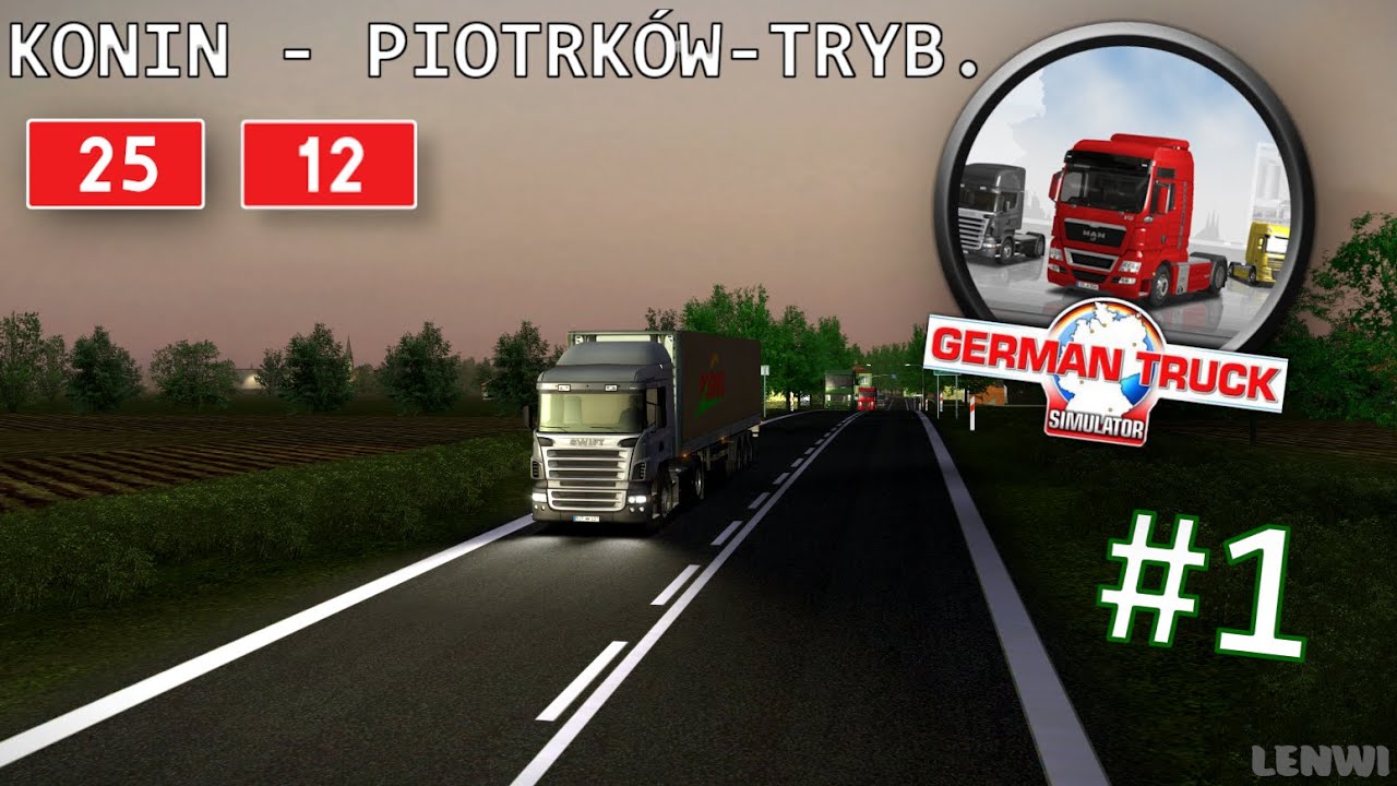 KONIN - PIOTRKÓW TRYB. [DK25, DK12] German Truck Simulator mapa Polski od PLM Team