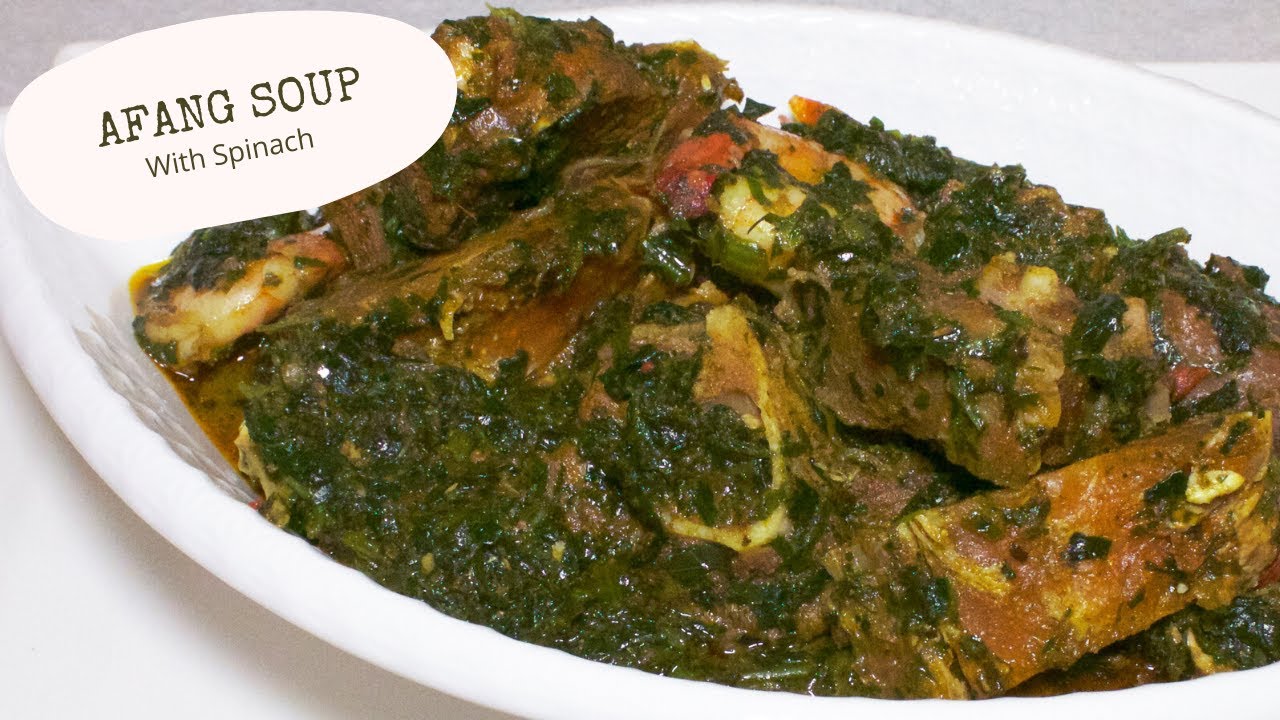 HOW TO MAKE AFANG SOUP: With Spinach