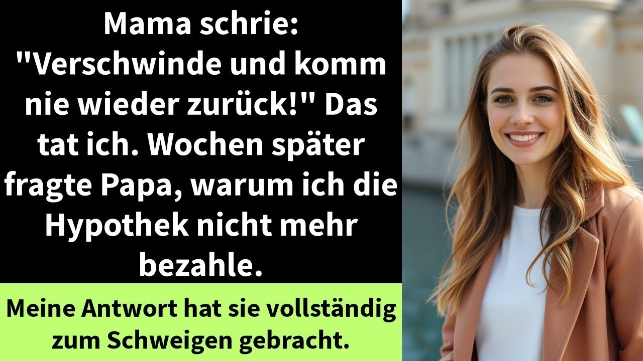 Mama schrie  'Verschwinde und komm nie wieder zurück!' Das tat ich  Wochen später fragte Vater,