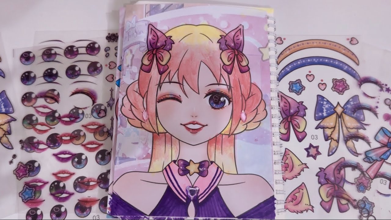 Tutorial Makeup ASMR with Sticker ❤️#asmr #makeup #sticker 