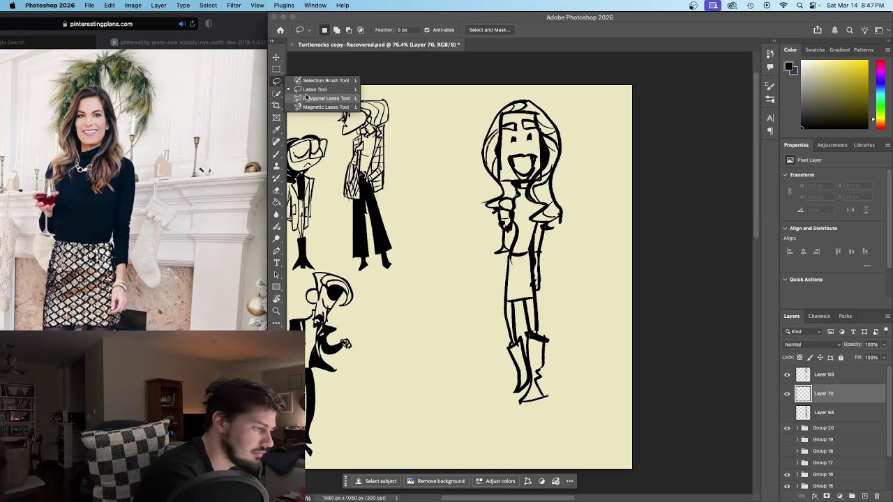 drawing turtlenecks