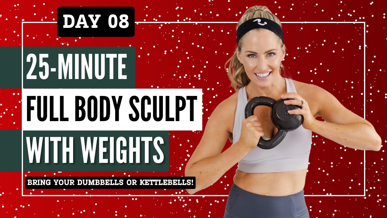 08: Full Body Sculpt with Kettlebells or Dumbbells: Transform Your Strength & Tone Every Muscle!