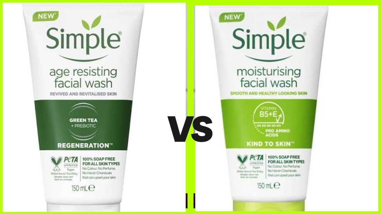 Review: Simple AGE RESISTING facial wash VS Simple MOISTURIZING facial wash#simplefacewash