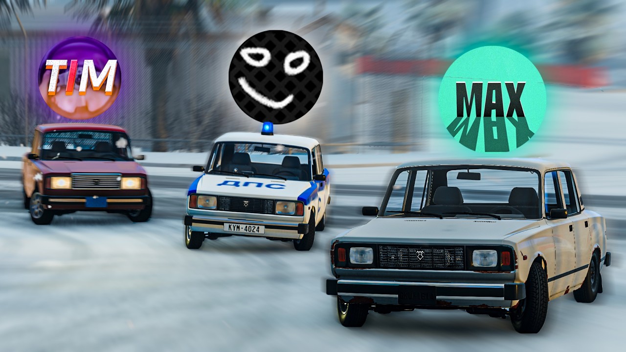 ЗИМНИЙ ДРИФТ НА ВЁДРАХ С DESTIMAGE И ЭНВИ В BEAMNG DRIVE MULTIPLAYER