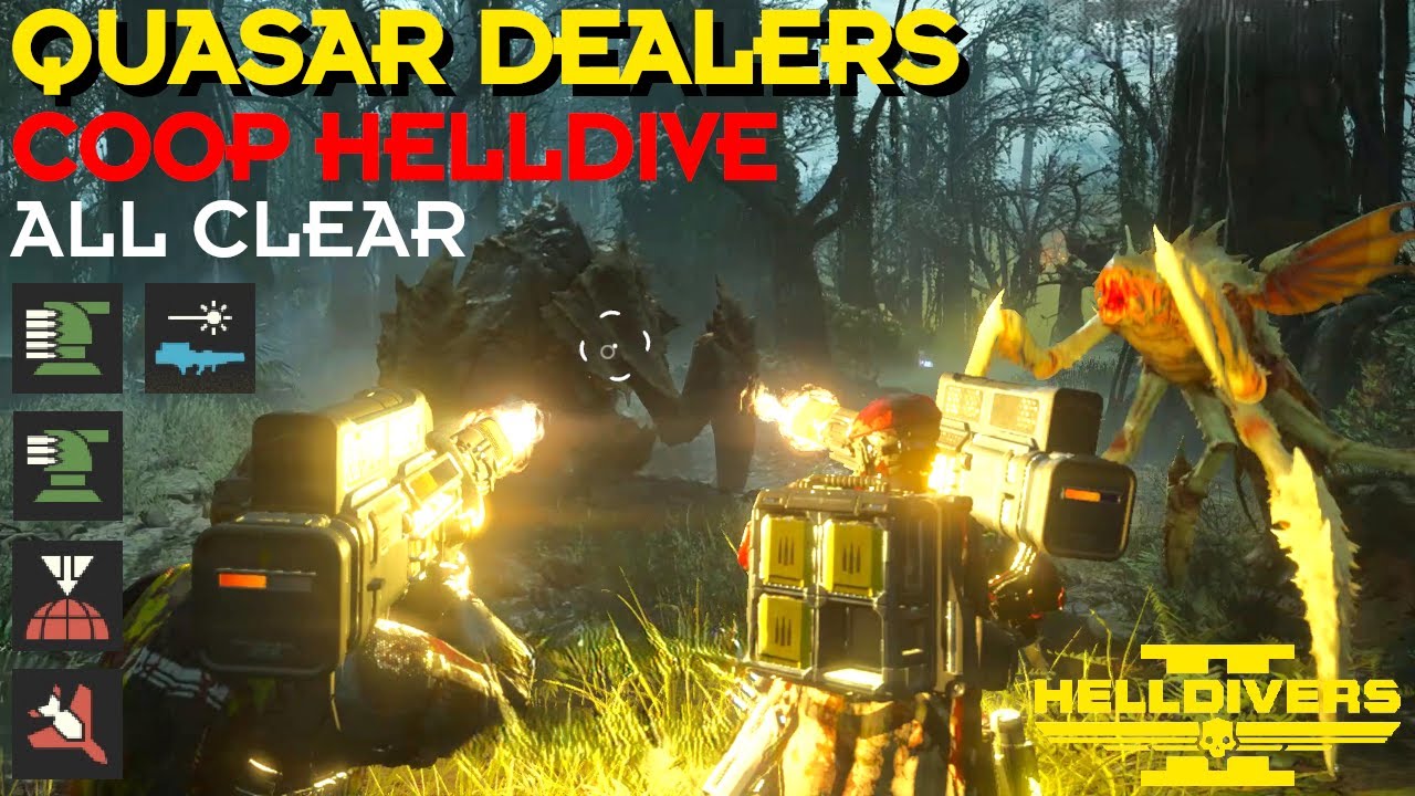 Helldivers 2 // Quasar Dealers - Terminid Coop Helldive - All Clear, No Deaths