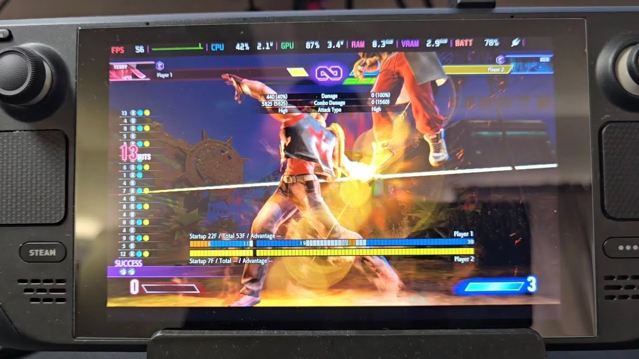 STREET FIGHTER 6 - TERRY 6800+ COMBO ON STEAM DECK!