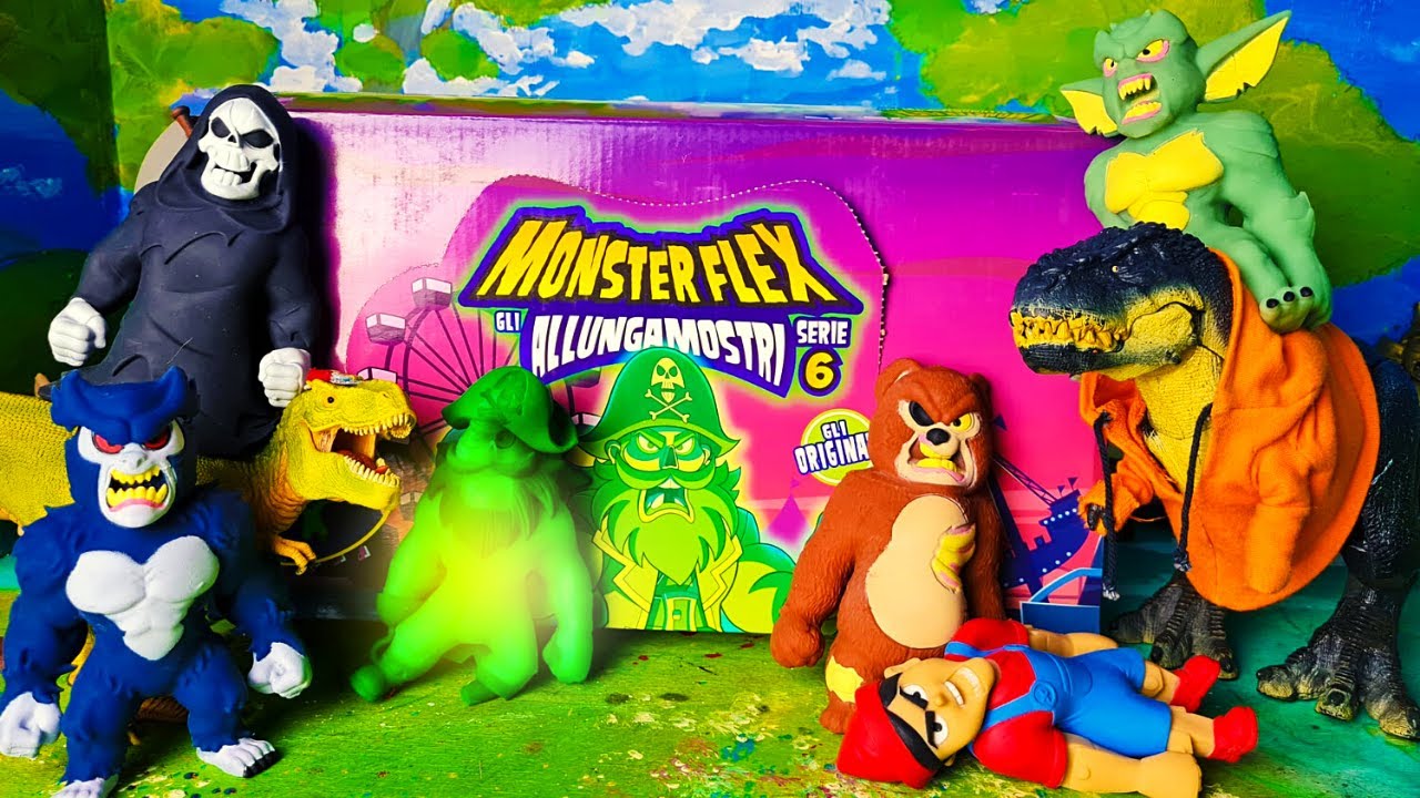 MONSTERFLEX Allungamostri Serie 6 👿☠️👺 Arex e Vastatore sono circondati dai mostri!