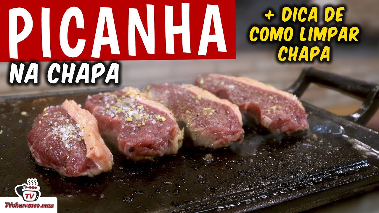 Como Fazer Picanha na Chapa + Como Limpar Chapa com Novo Veja Power Gel - Tv Churrasco