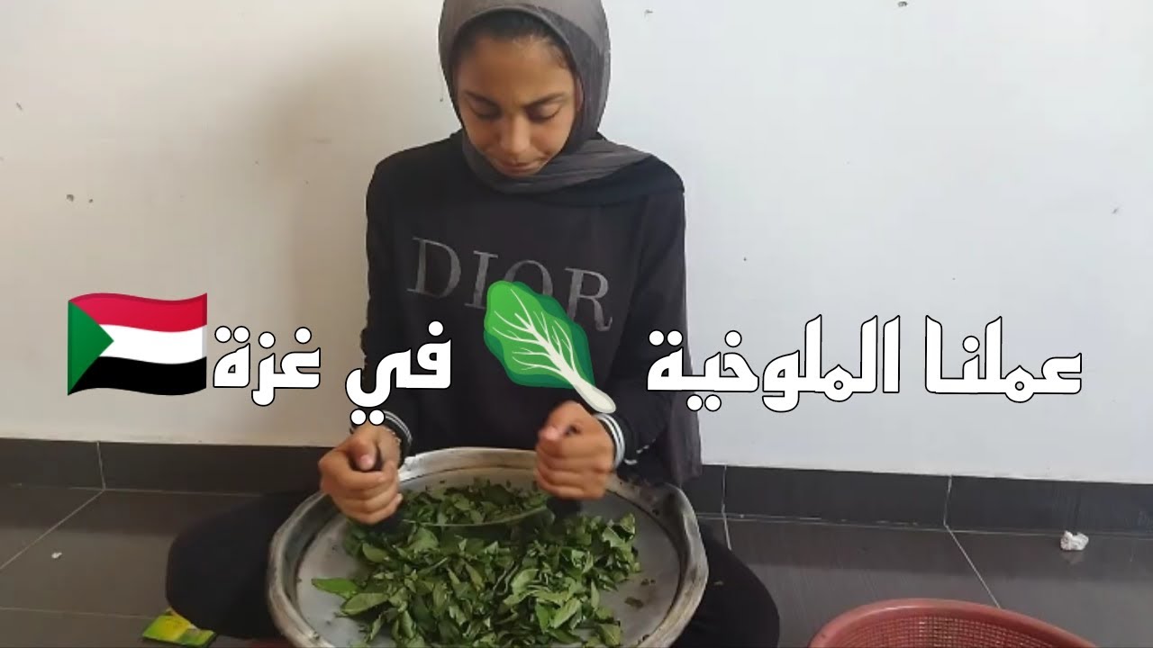 تعالو شوفو كيف ناكل في قطاع غزة ليوم عملنا الملوخية في ظل الانقطاع