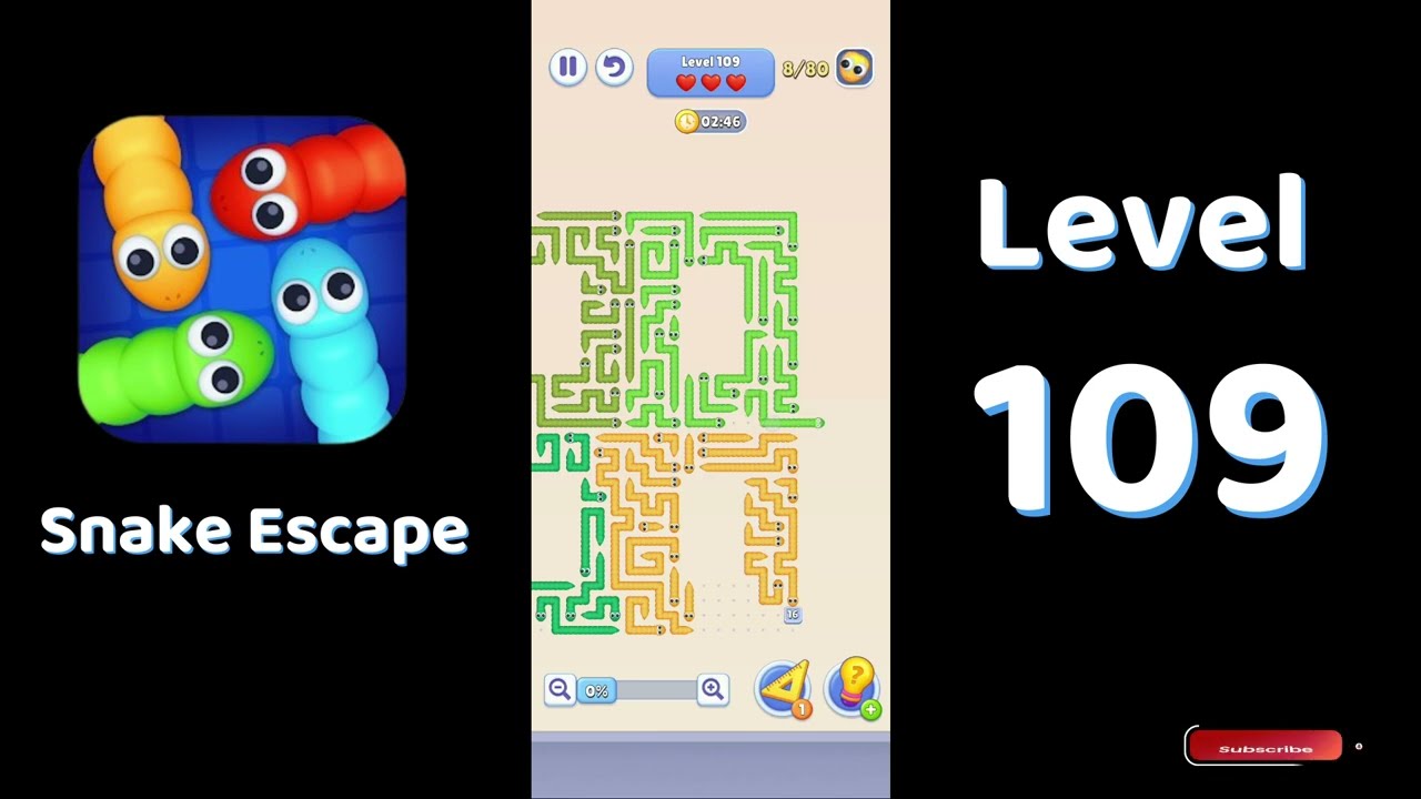 Snake Escape Level 109 Walkthrough 🐍 | Calm Puzzle Escape Game | SolutionGuruji
