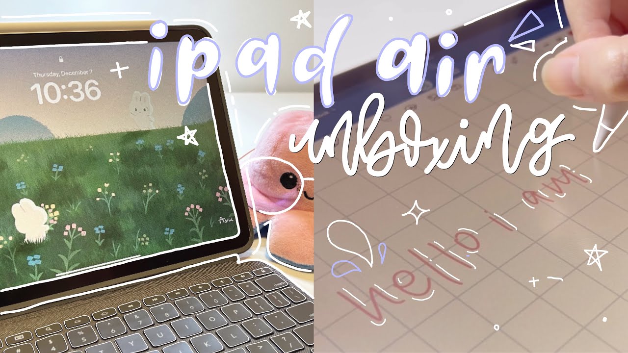 ☁️ ipad air 5th gen unboxing and setup!! (a bit unsatisfying 😬)