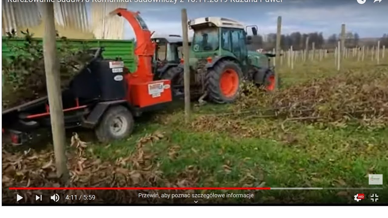 Karczowanie sadu#70 Komunikat sadowniczy z 10.11.2019 Kazana Paweł