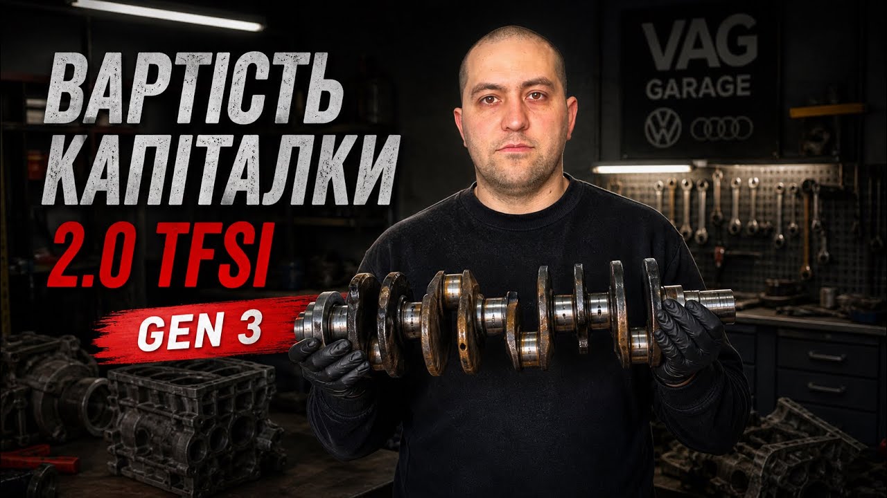Вартість капітального ремонта мотора Audi Volkswagen 1.8/2.0 TFSI