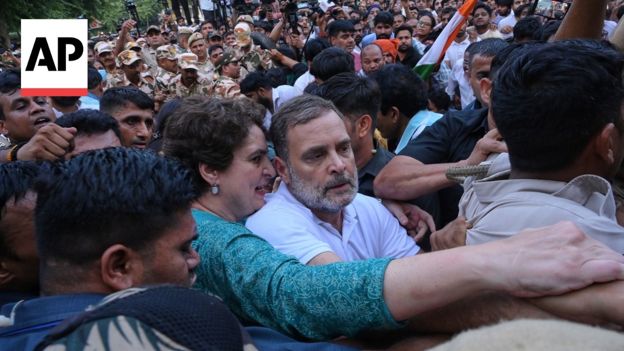 India opposition leader Rahul Gandhi detained during protest against election chief