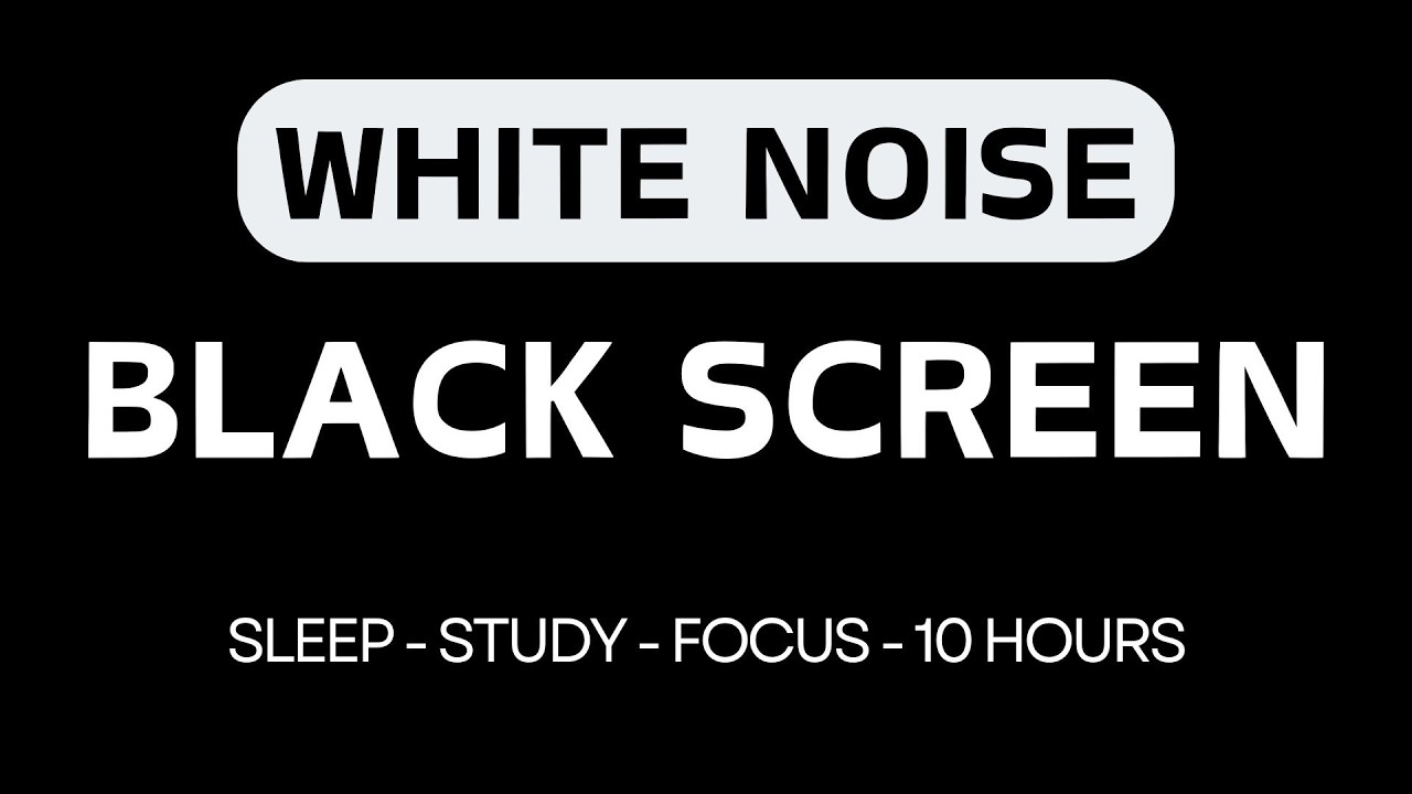 White Noise Black Screen No Ads | Clean White Noise Sound for Work, Reading, ADHD & Restful Sleep