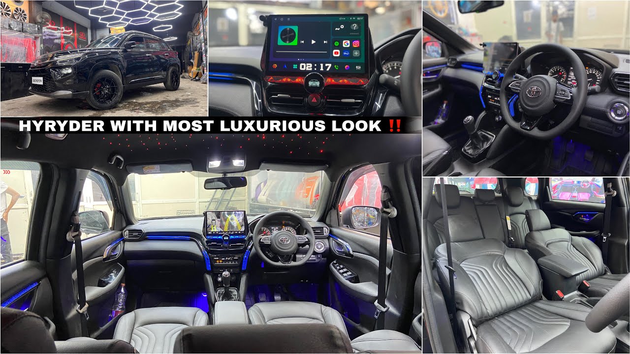 TOYOTA HYRYDER Ultimate Modification with GREY & BLACK🔥 | Most LUXURIOUS INTERIOR | 📞8800591468