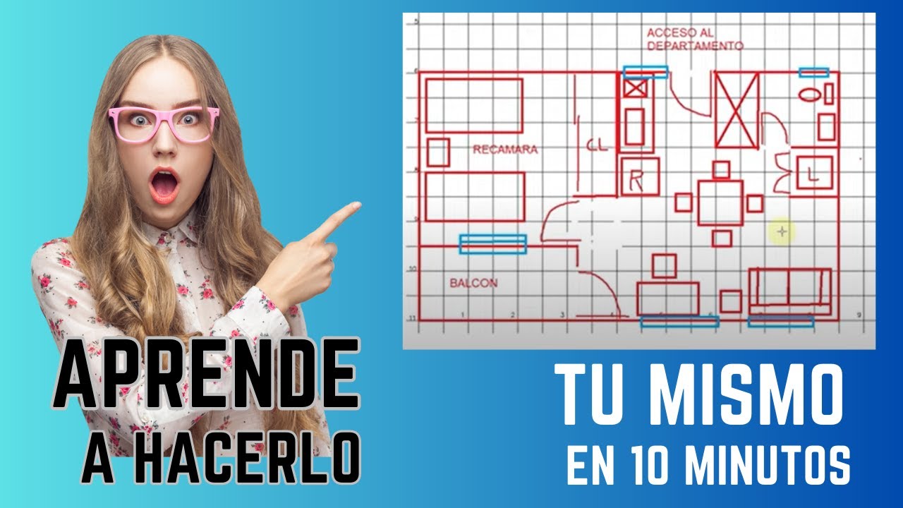 Diseñando un departamento de 40m2 en hoja cuadriculada | en 10 minutos