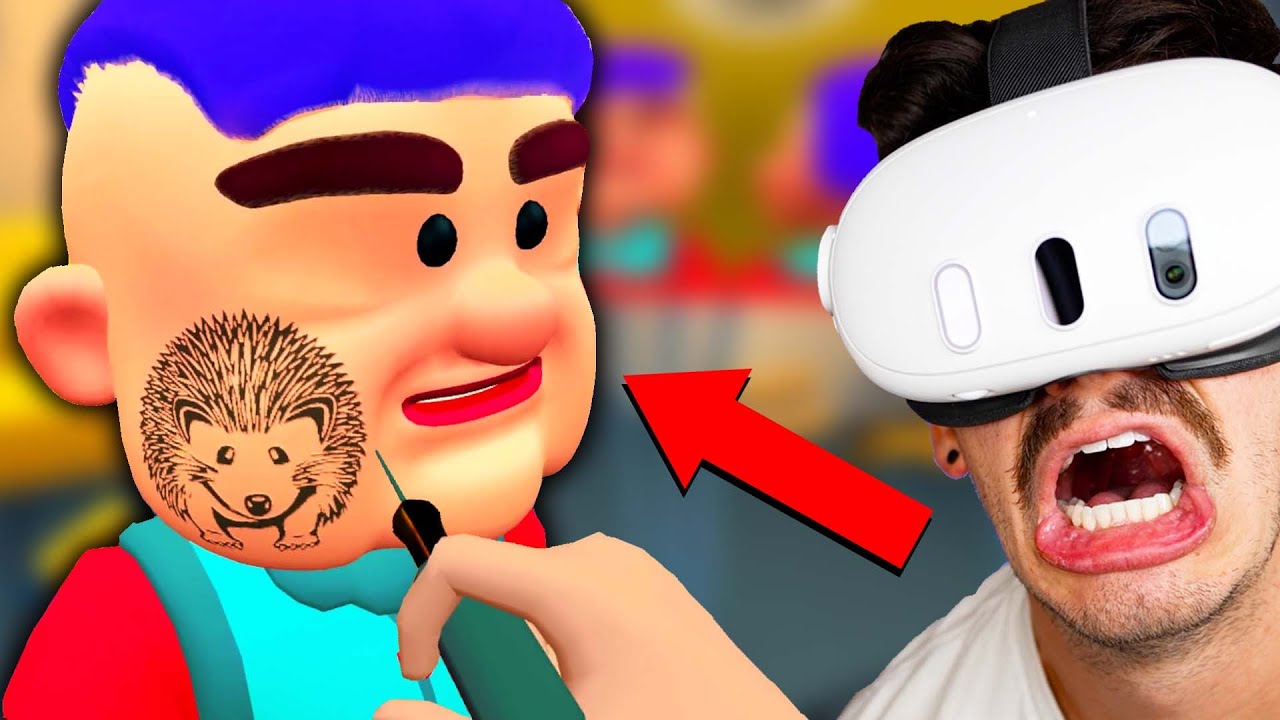 I DID THE WORST TATTOOS IN VR! (Shave & Stuff)