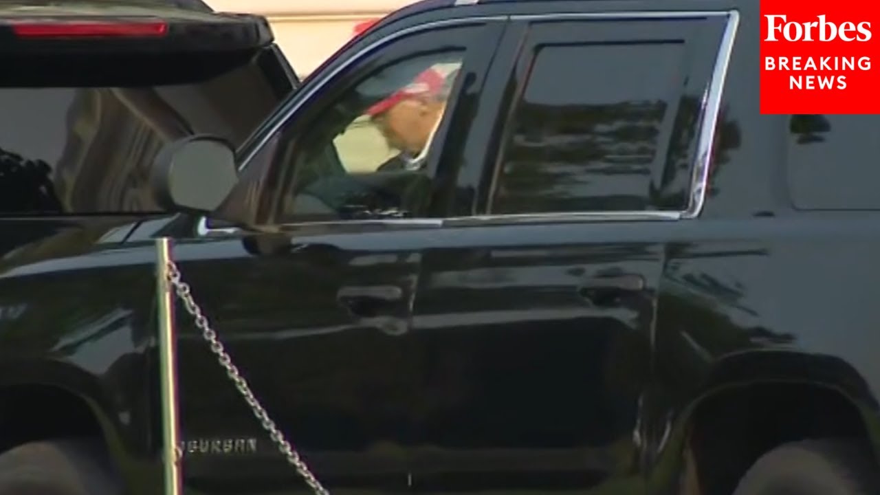 JUST IN: Trump Seen Leaving The White House Following Death Rumors Being Debunked