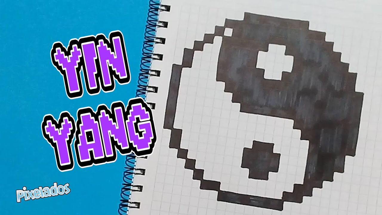 COMO DIBUJAR YIN YANG PIXEL ART - PIXELADOS